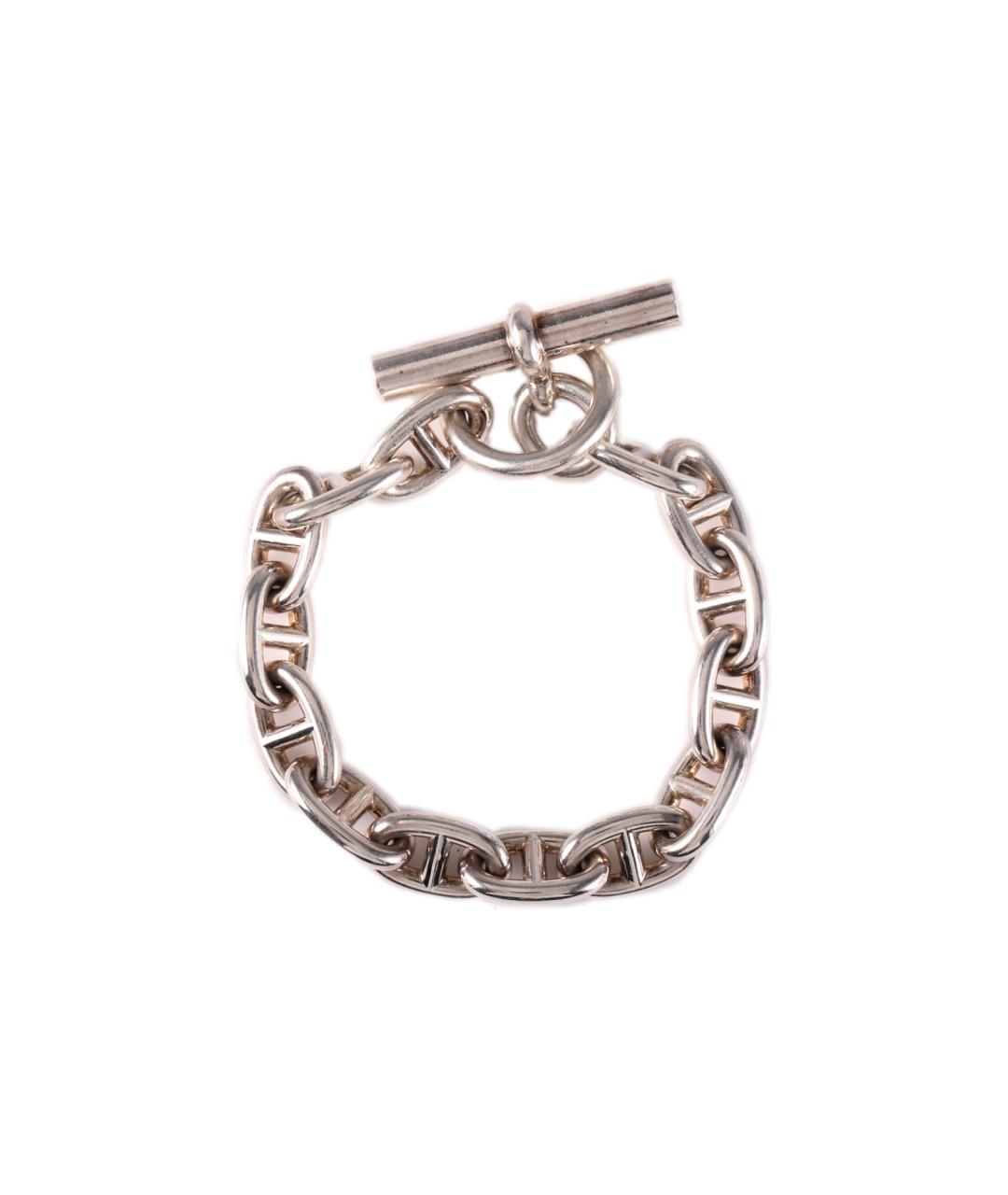 HERMES Серый серебряный браслет, фото 1