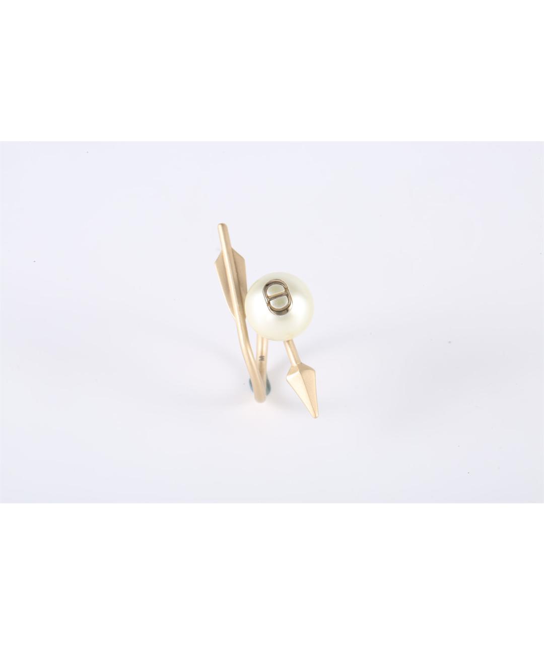 CHRISTIAN DIOR Золотое металлическое кольцо, фото 2