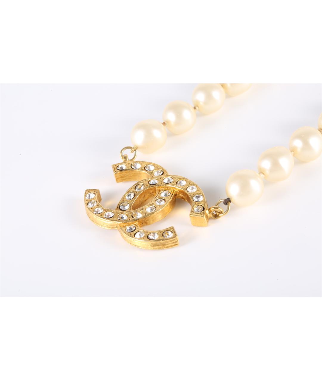 CHANEL Белое металлическое колье, фото 2