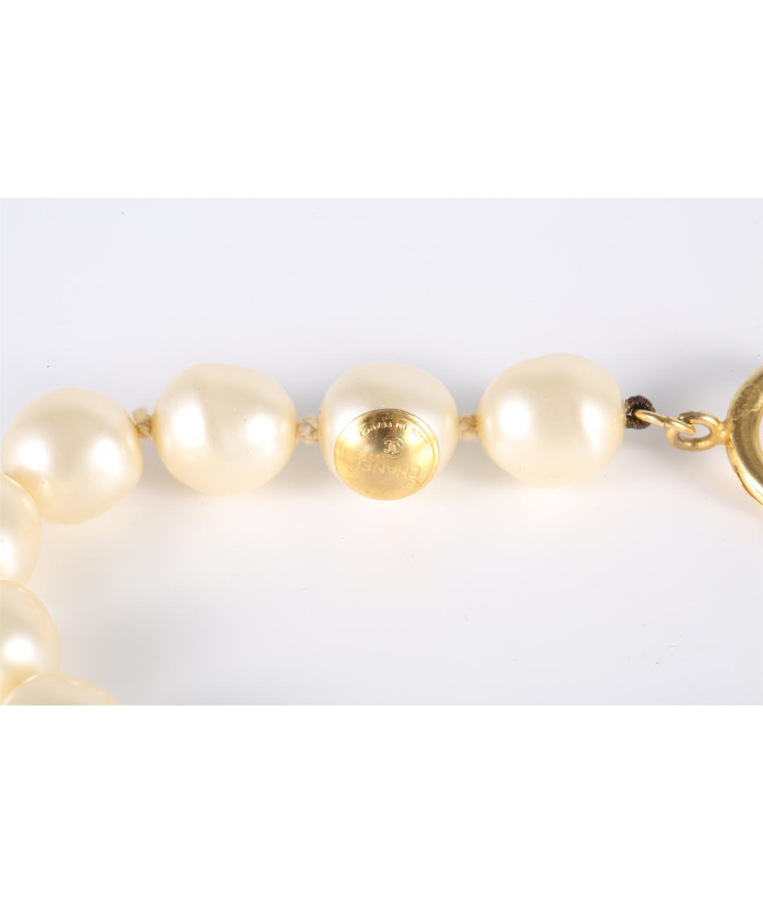 CHANEL Белое металлическое колье, фото 6