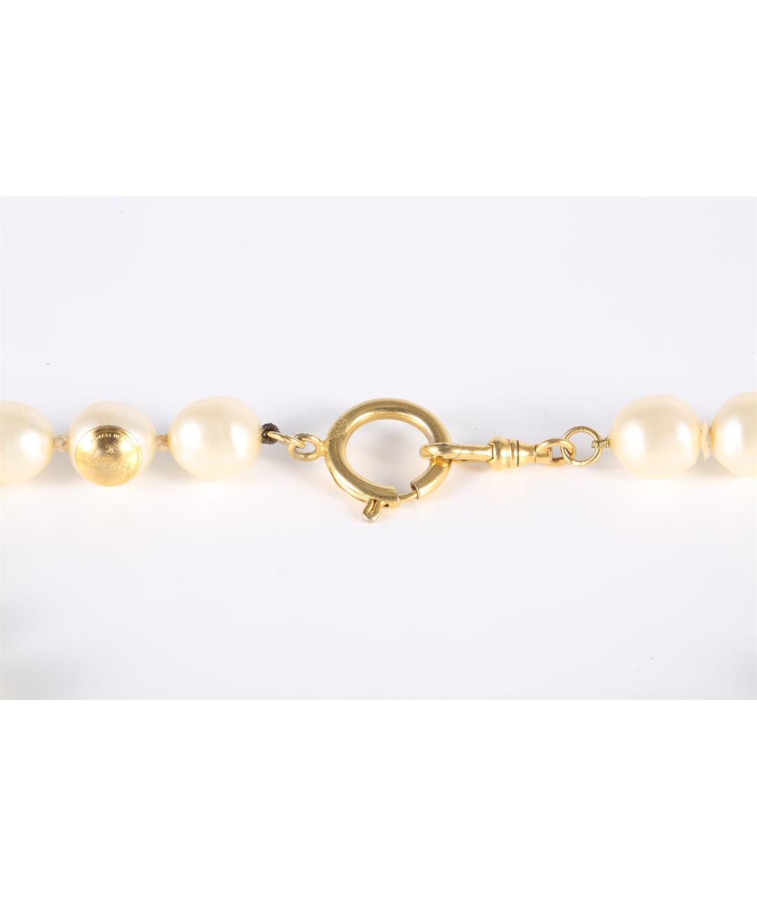 CHANEL Белое металлическое колье, фото 5