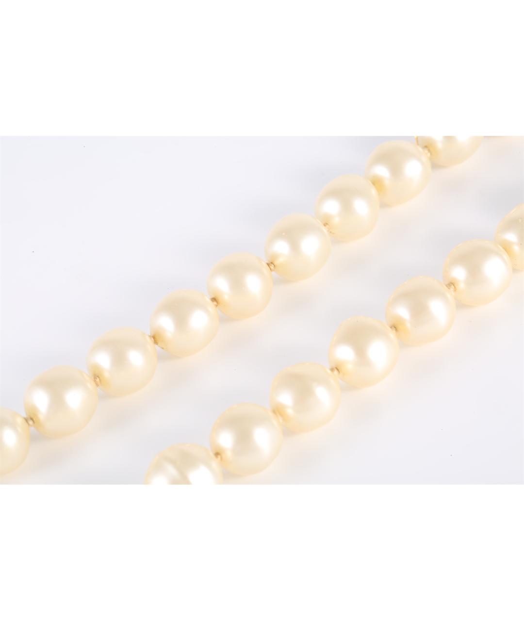 CHANEL Белое металлическое колье, фото 4