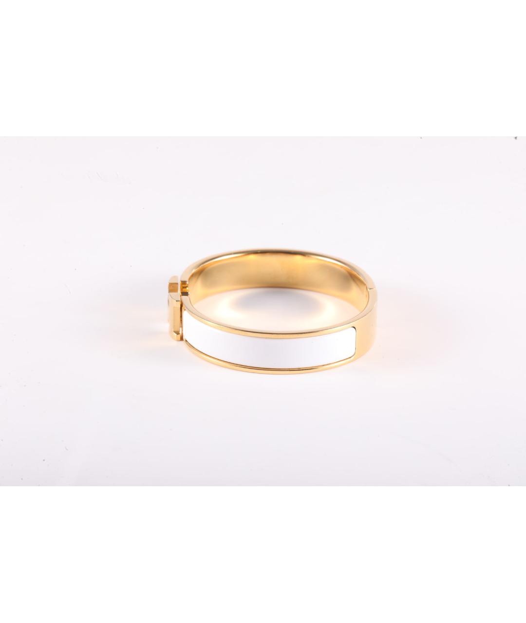 HERMES Белый металлический браслет, фото 2