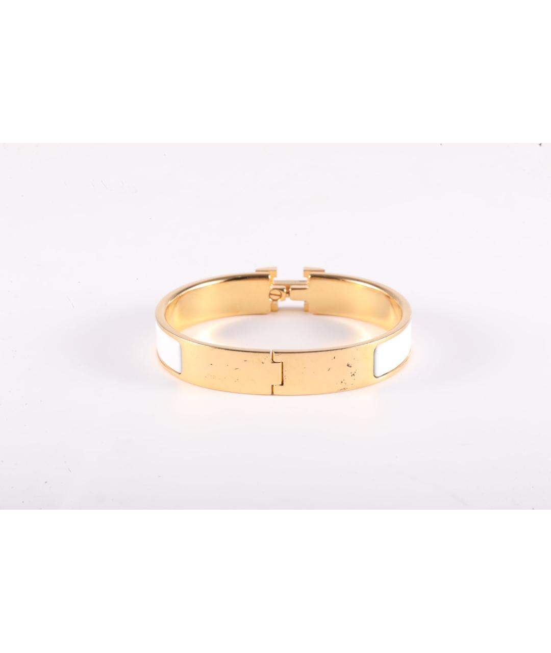 HERMES Белый металлический браслет, фото 3