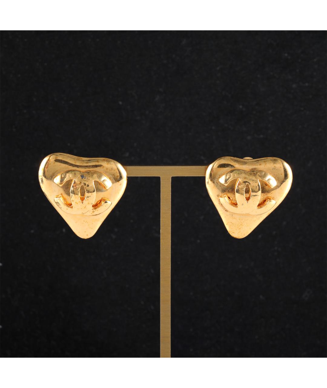 CHANEL Золотые металлические клипсы, фото 7