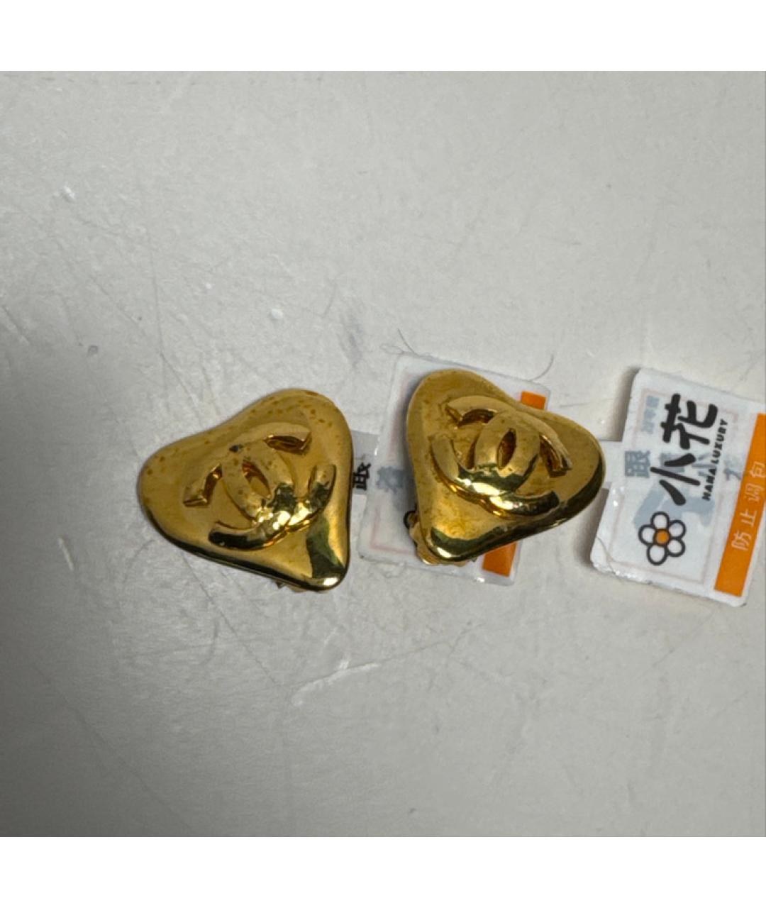 CHANEL Золотые металлические клипсы, фото 8