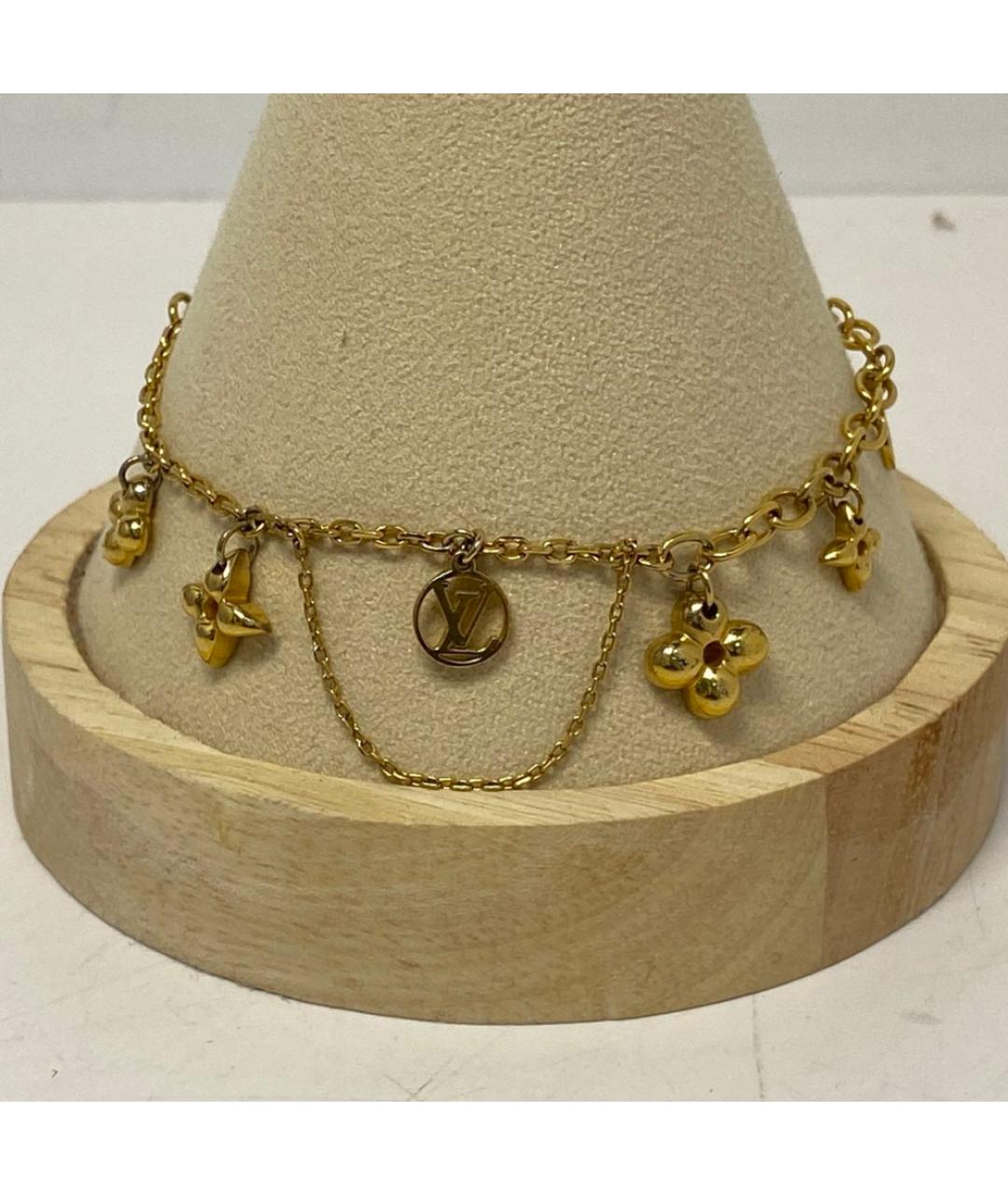 LOUIS VUITTON Золотой металлический браслет, фото 6