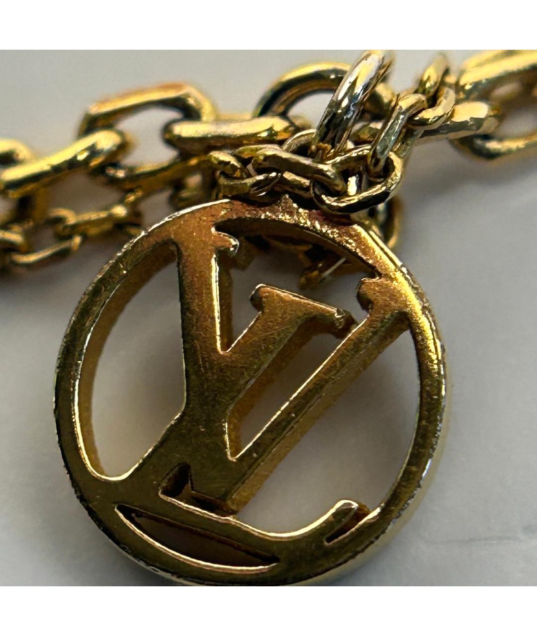 LOUIS VUITTON Золотой металлический браслет, фото 9
