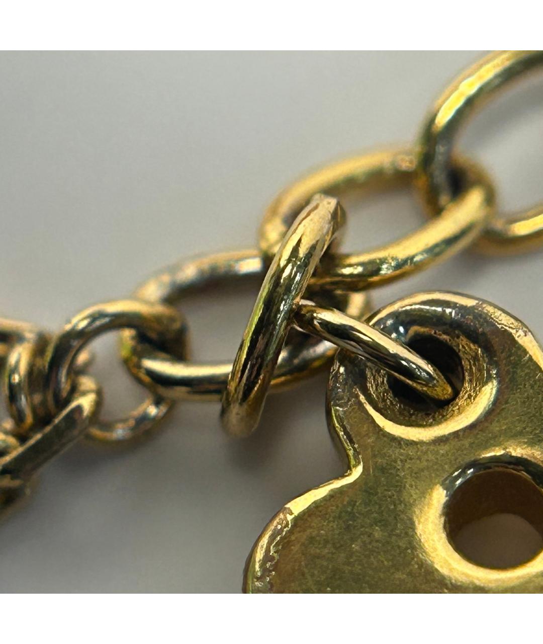 LOUIS VUITTON Золотой металлический браслет, фото 7