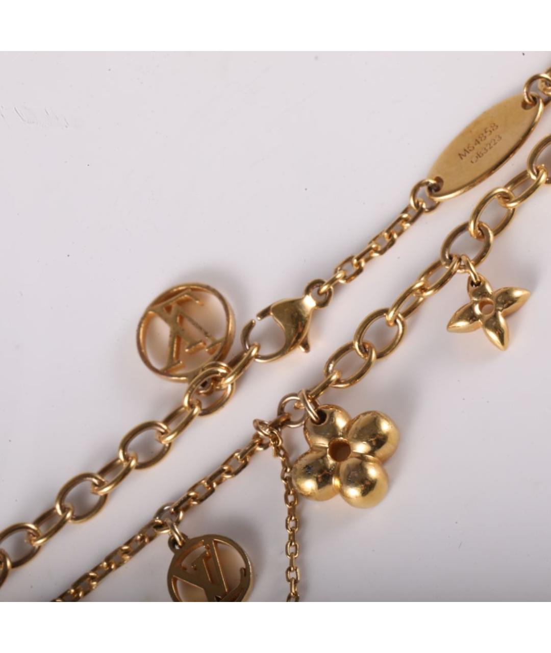 LOUIS VUITTON Золотой металлический браслет, фото 2