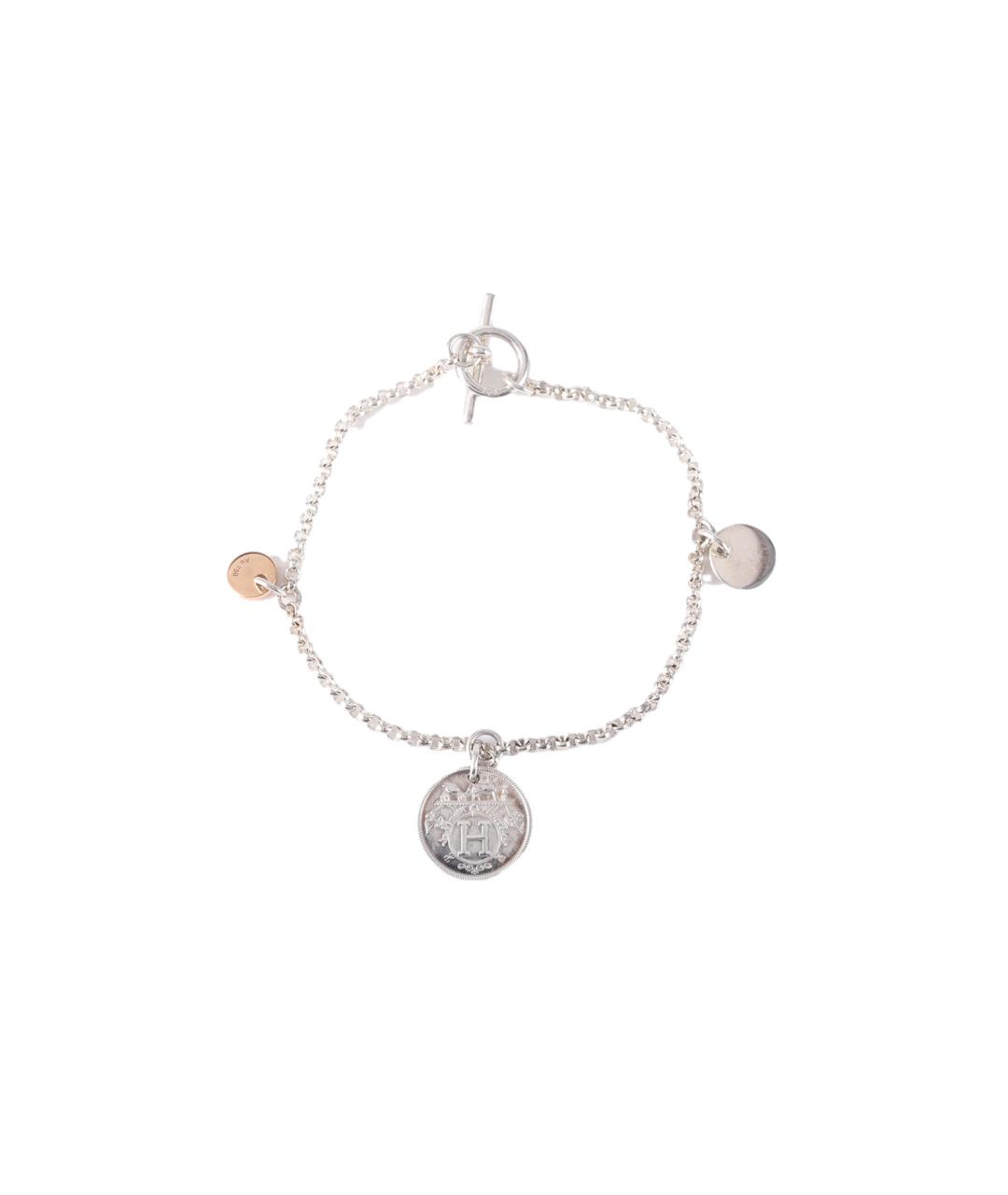 HERMES Серебрянный серебряный браслет, фото 1