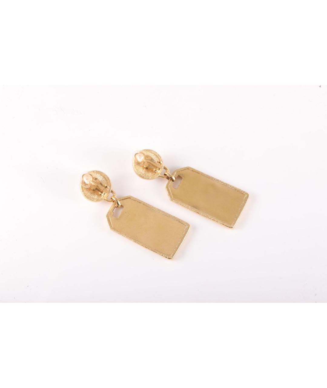 CHANEL Золотые металлические клипсы, фото 5