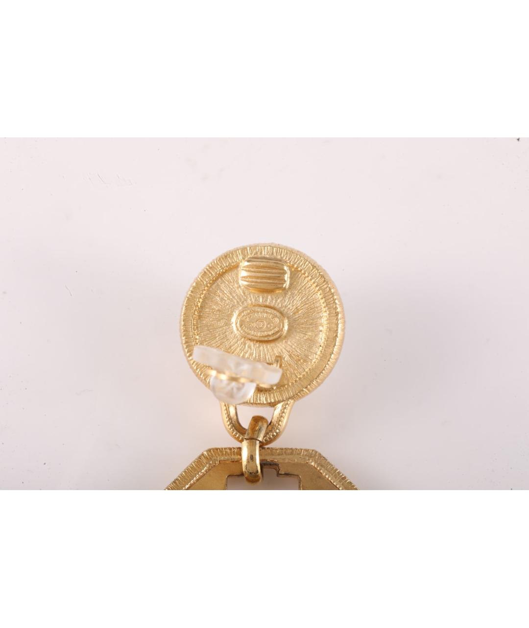 CHANEL Золотые металлические клипсы, фото 6