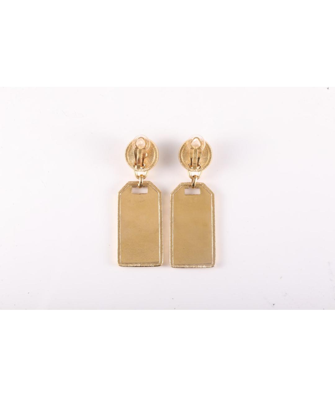 CHANEL Золотые металлические клипсы, фото 4