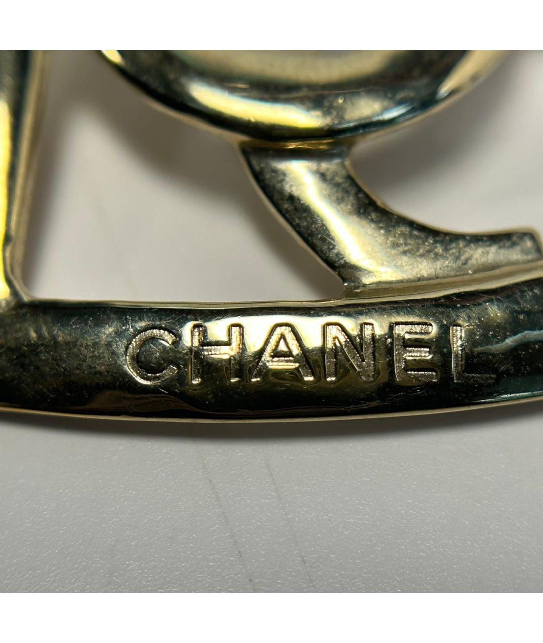CHANEL Золотые металлические серьги, фото 9