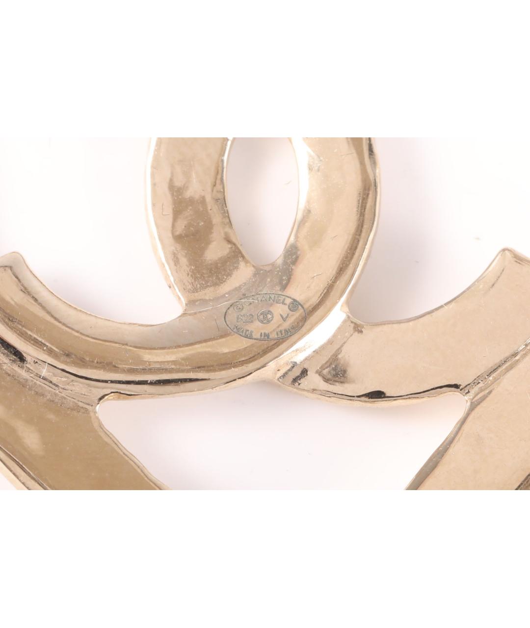 CHANEL Золотые металлические серьги, фото 6