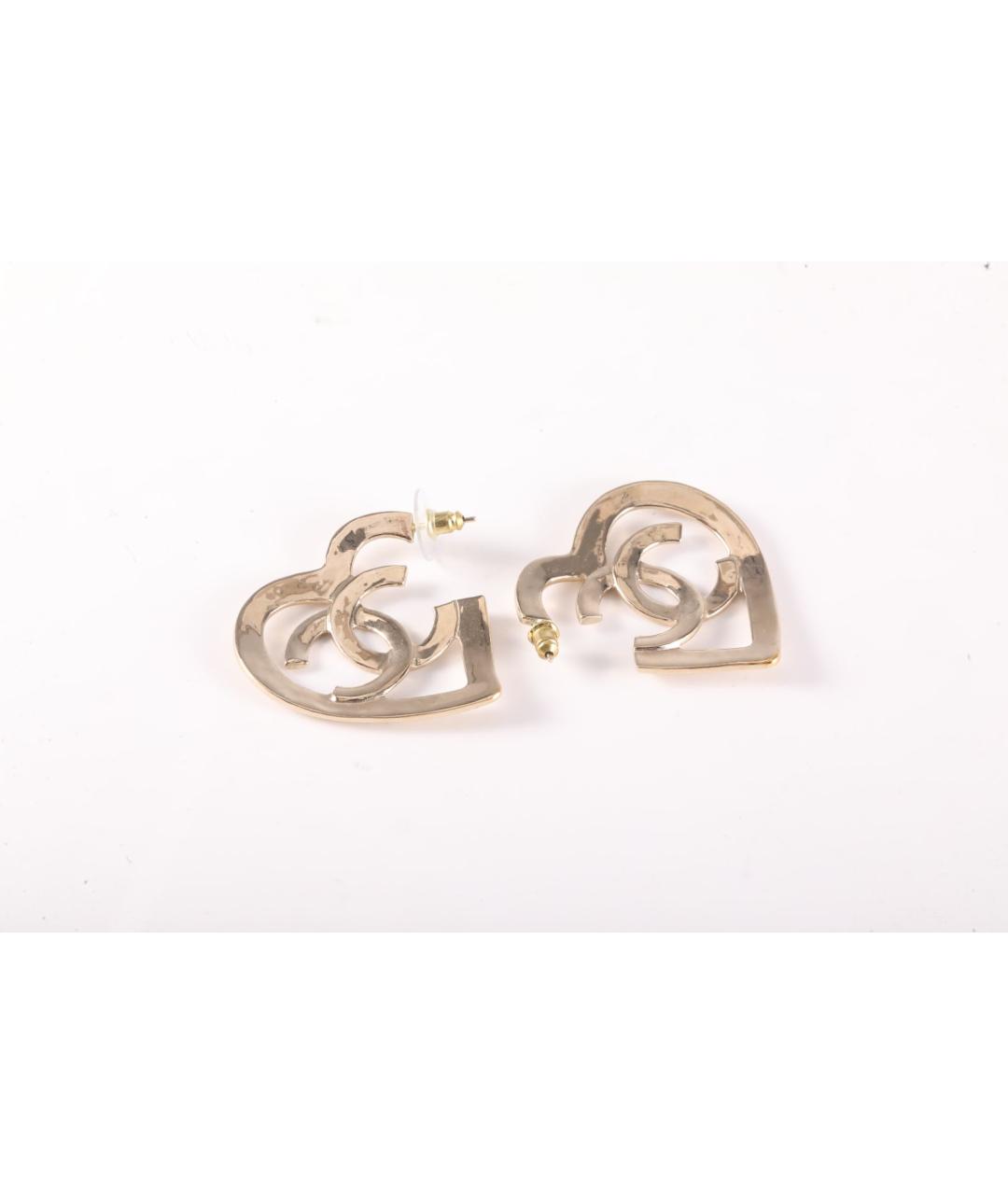 CHANEL Золотые металлические серьги, фото 5