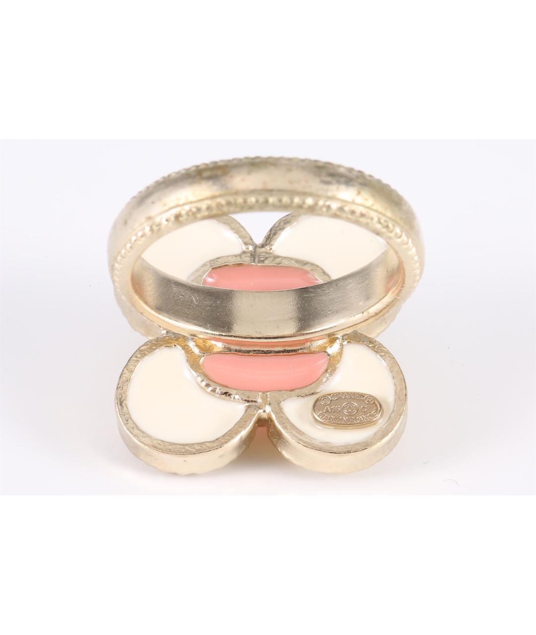 CHANEL Бежевое металлическое кольцо, фото 6