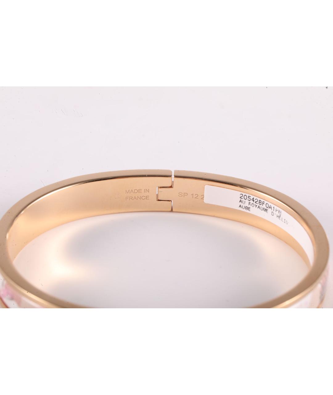 HERMES Розовый металлический браслет, фото 4