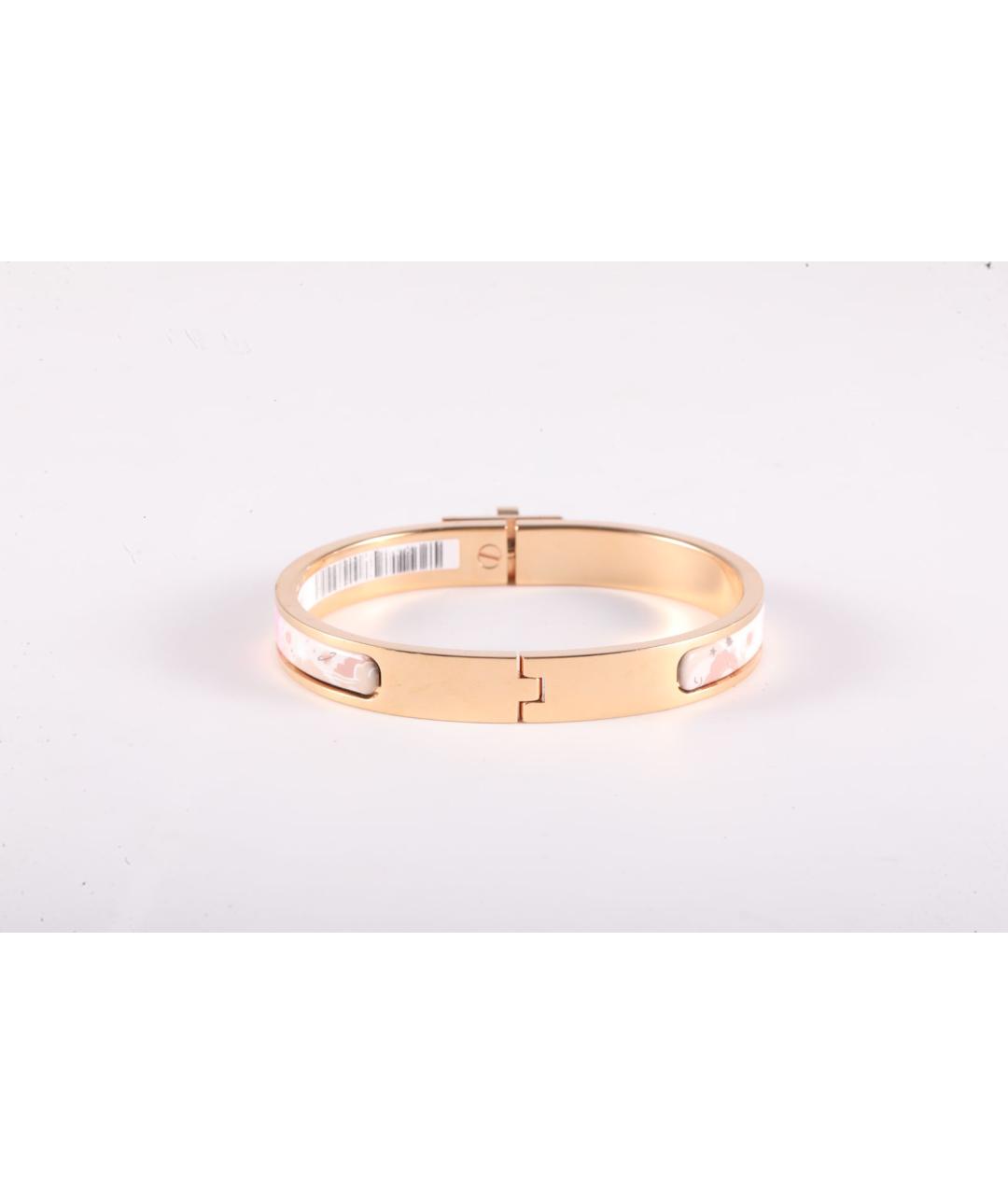 HERMES Розовый металлический браслет, фото 3