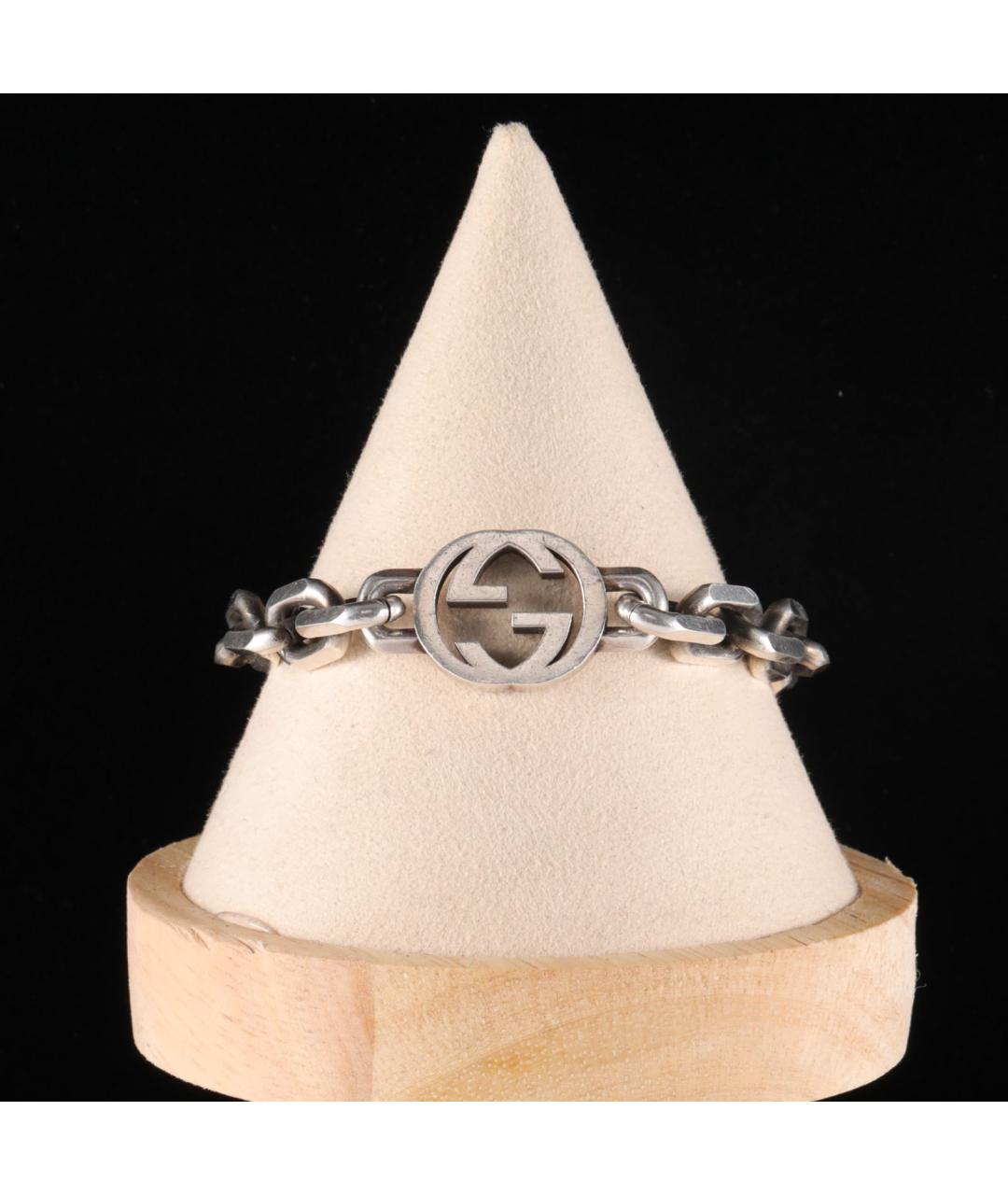 GUCCI Серебрянный серебряный браслет, фото 7