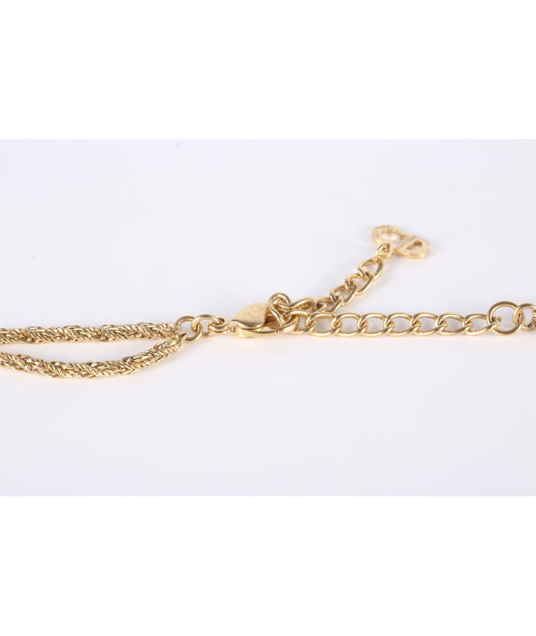 CHRISTIAN DIOR Золотое металлическое колье, фото 5