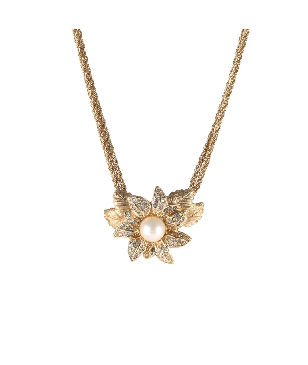 CHRISTIAN DIOR Золотое металлическое колье, фото 1