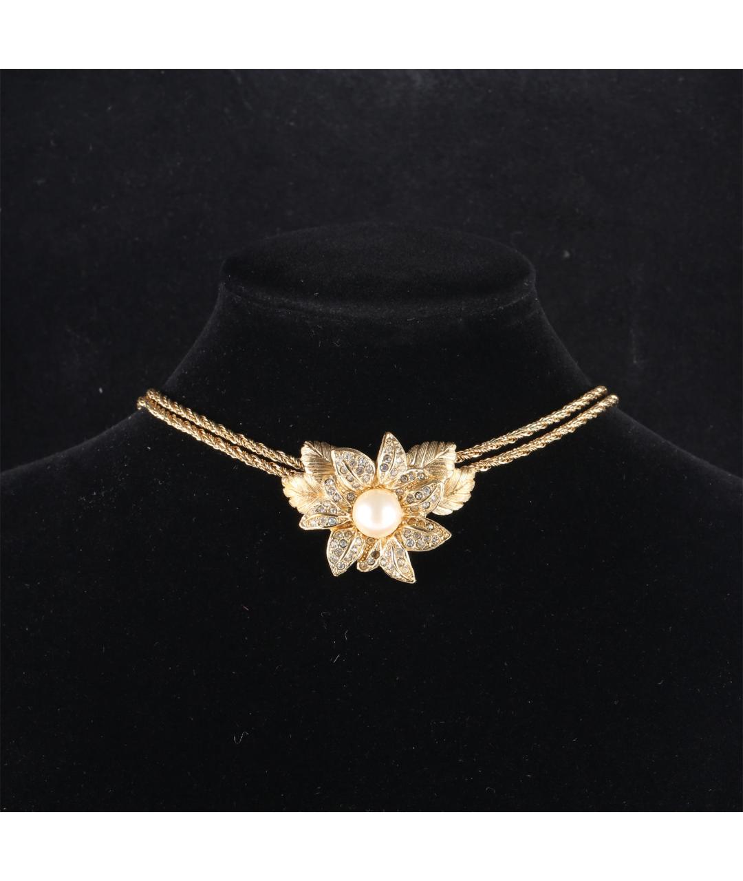 CHRISTIAN DIOR Золотое металлическое колье, фото 7