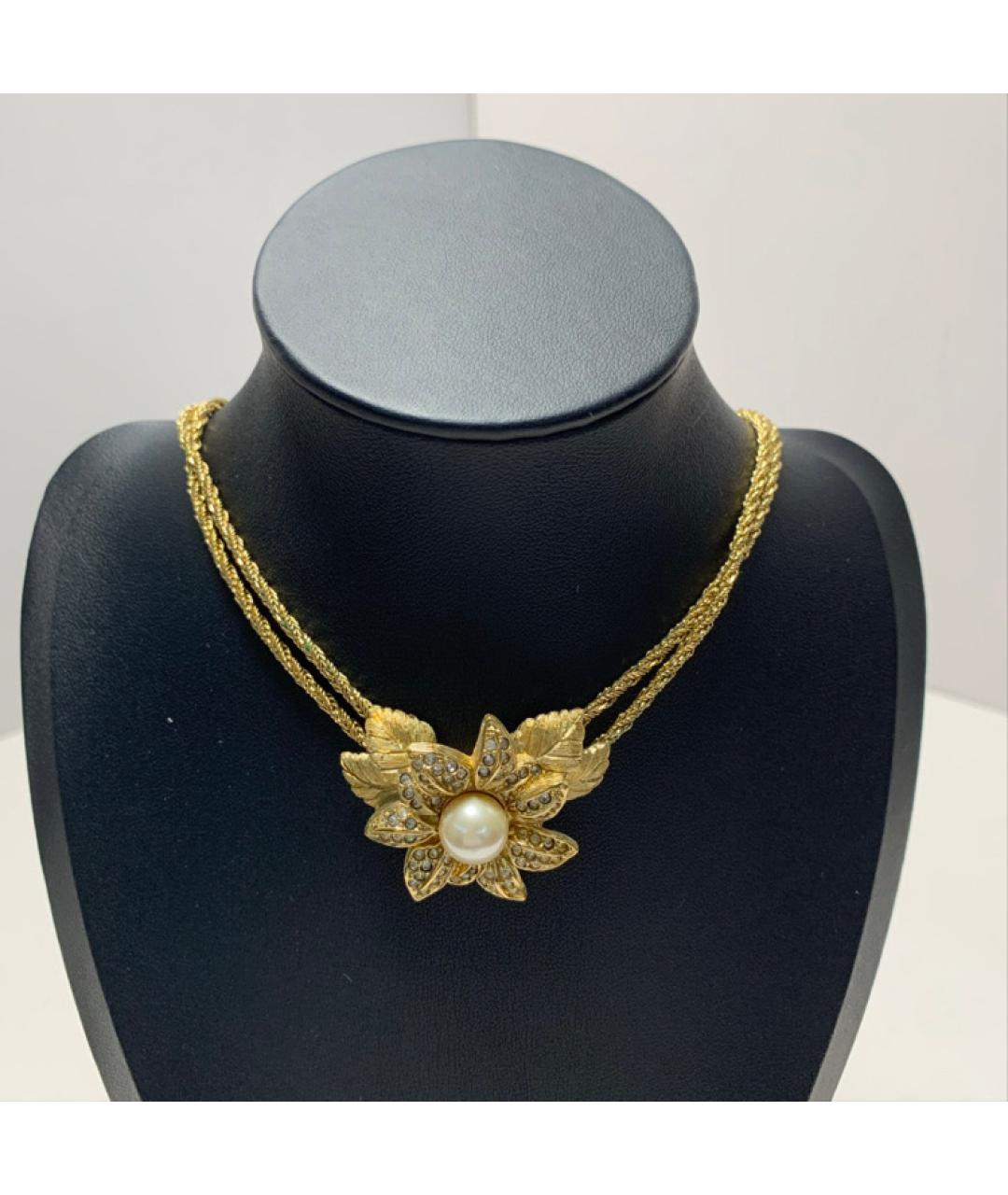 CHRISTIAN DIOR Золотое металлическое колье, фото 8