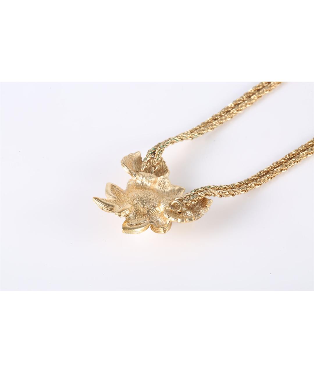 CHRISTIAN DIOR Золотое металлическое колье, фото 3