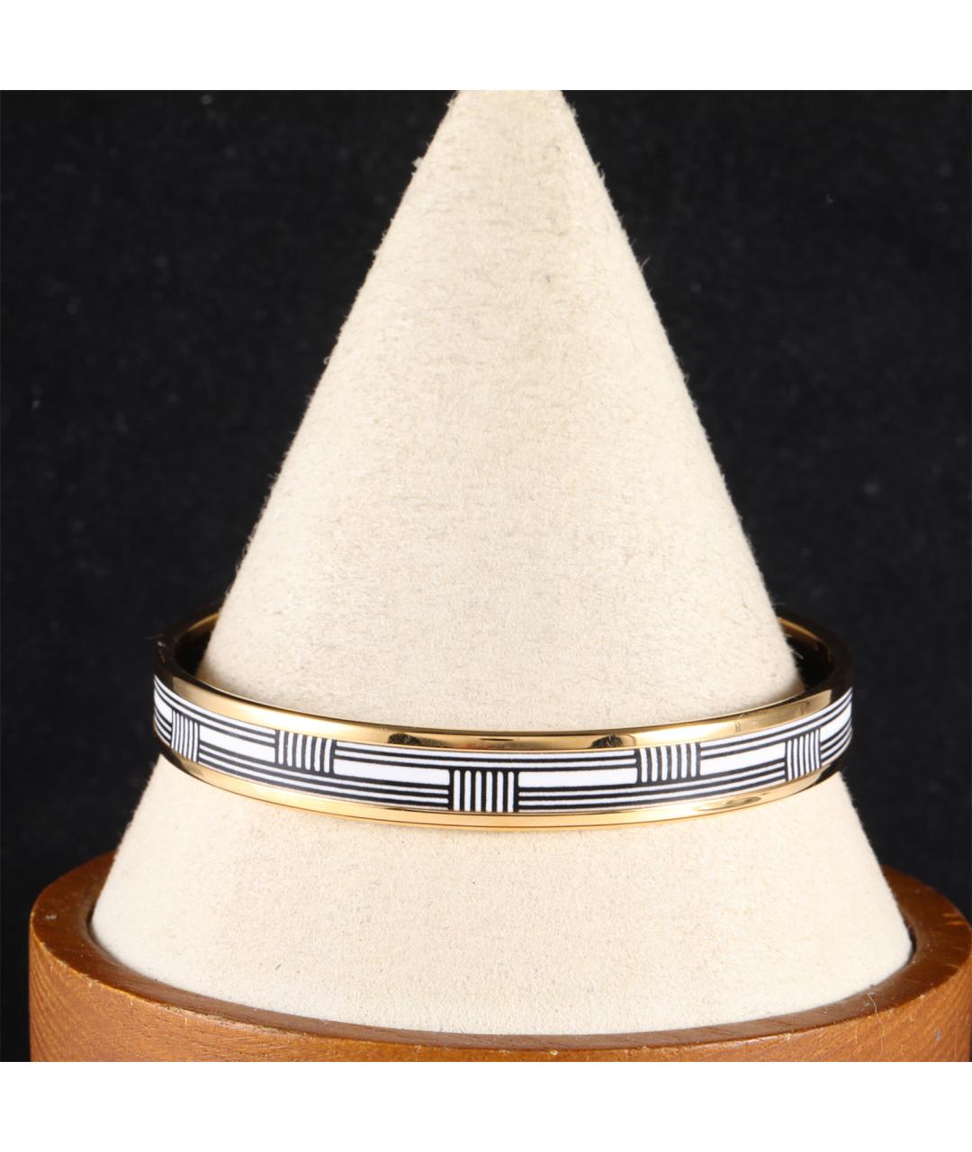 HERMES Белый металлический браслет, фото 5