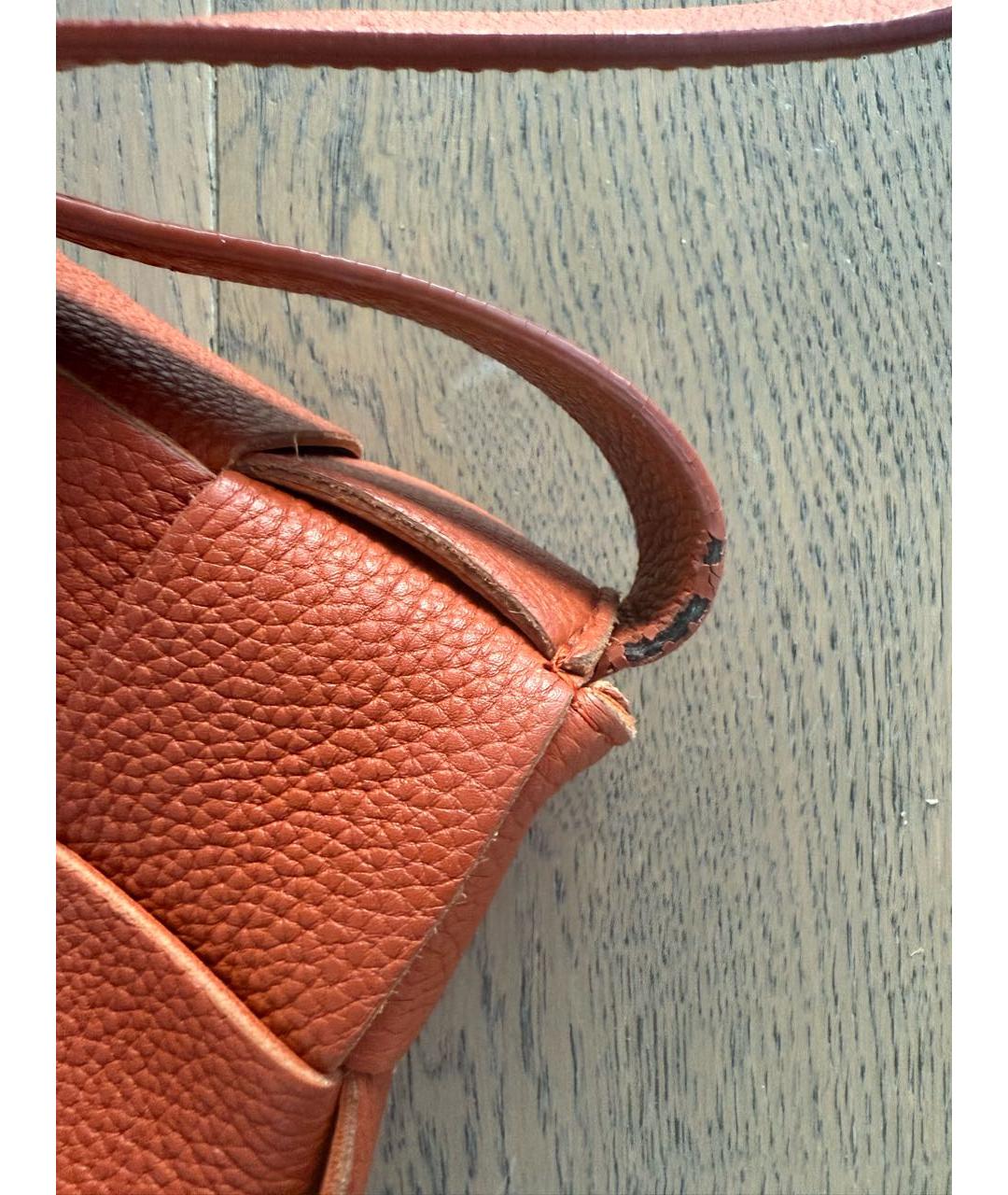 BOTTEGA VENETA Коралловая кожаная сумка через плечо, фото 5