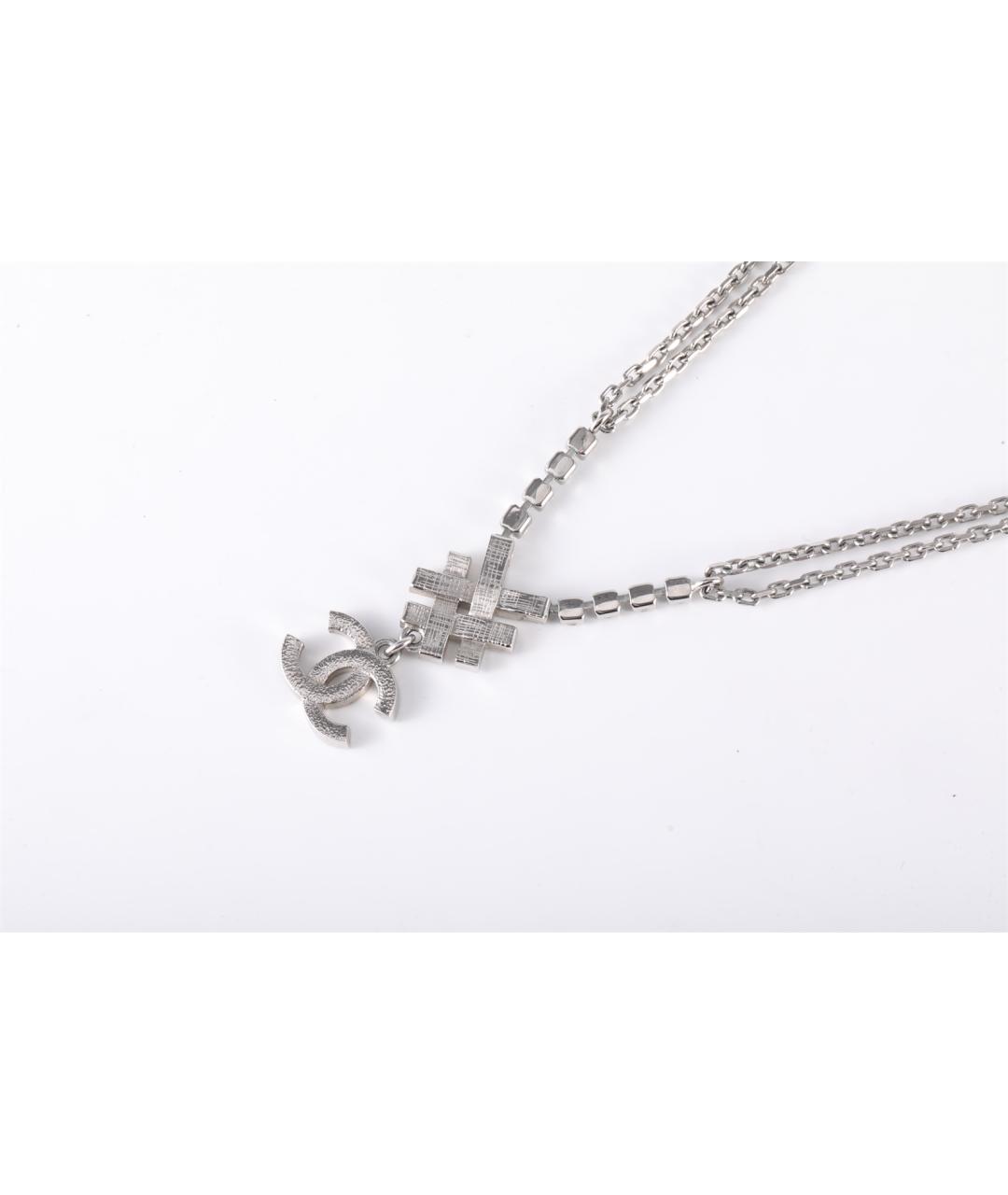 CHANEL Серебряное металлическое колье, фото 3