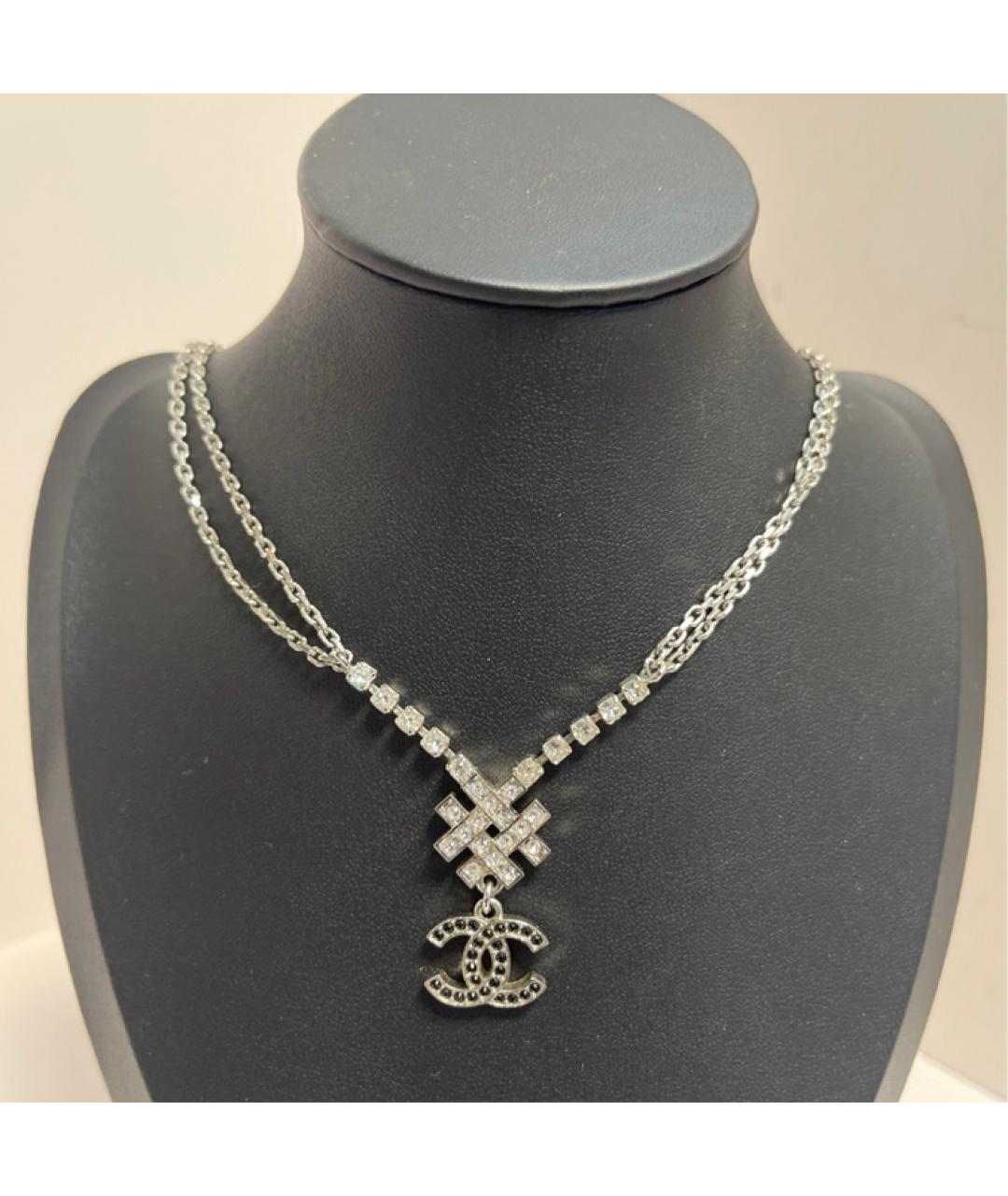 CHANEL Серебряное металлическое колье, фото 8