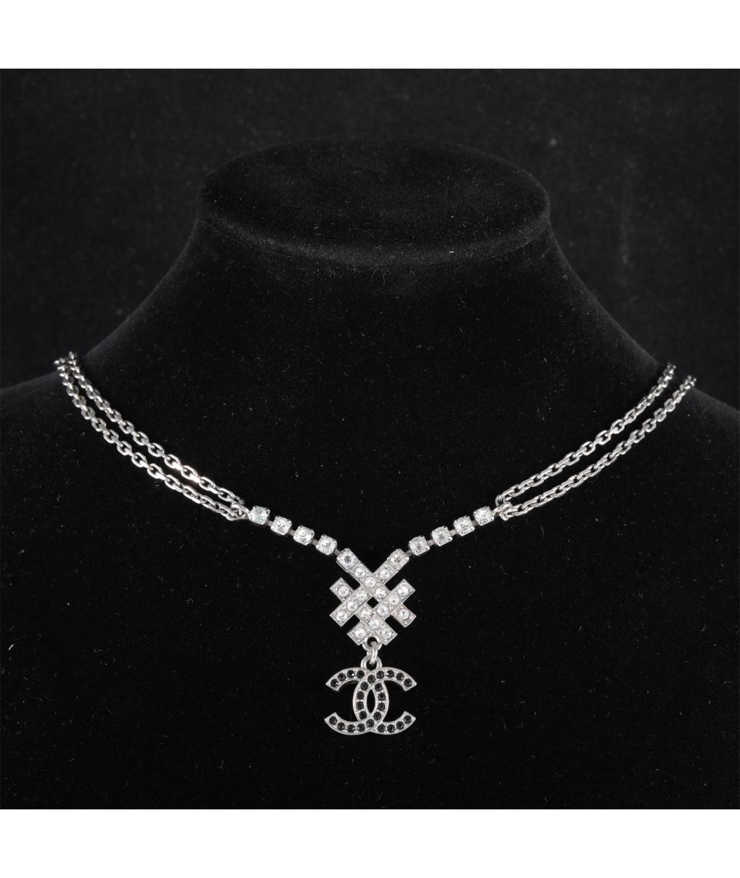 CHANEL Серебряное металлическое колье, фото 7