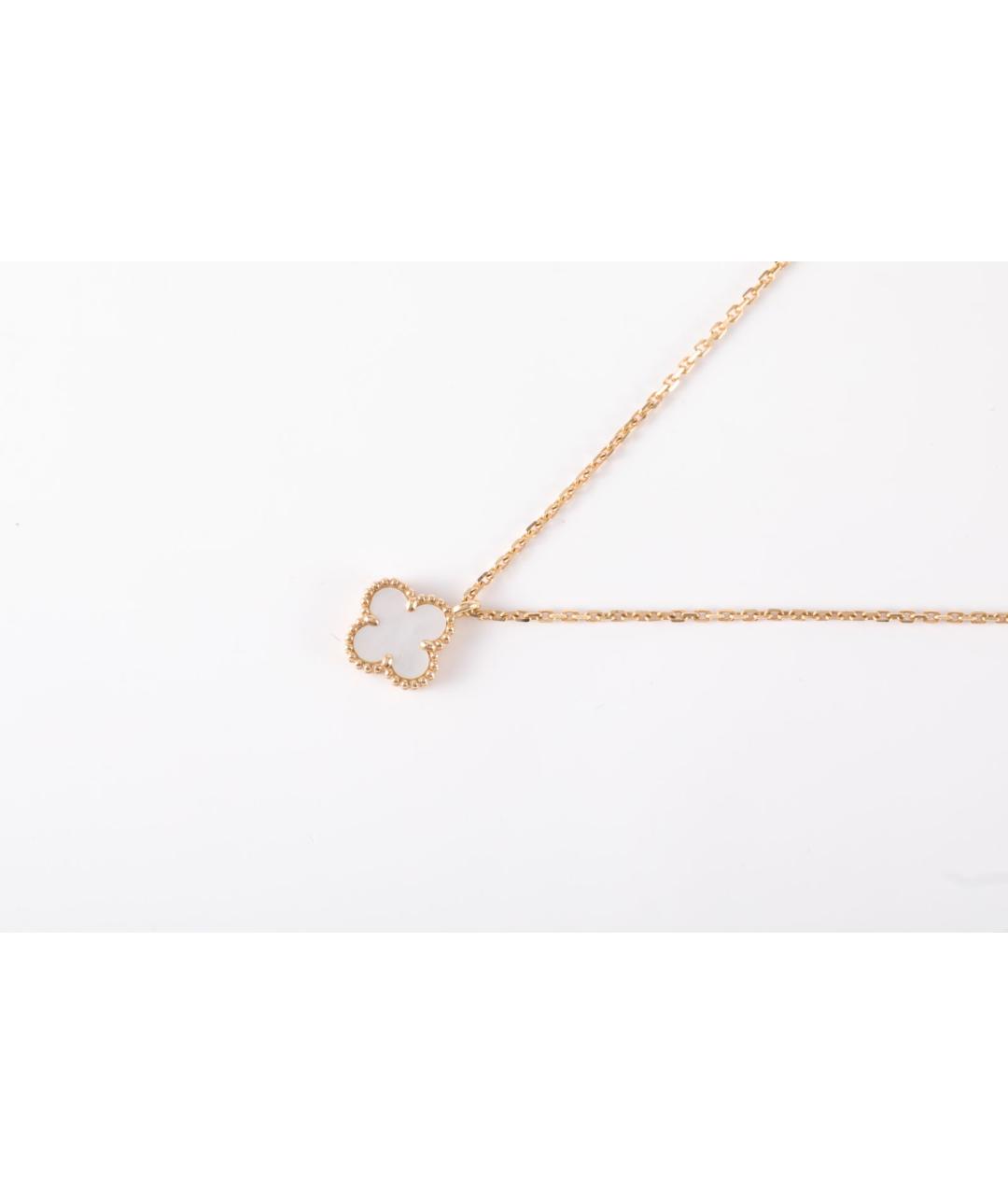 VAN CLEEF & ARPELS Белая подвеска из желтого золота, фото 3