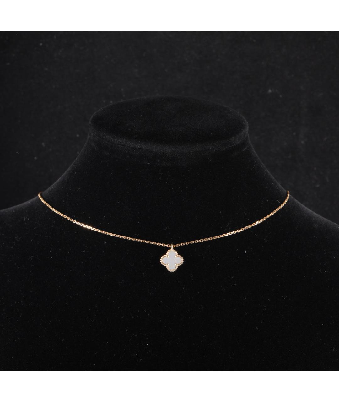 VAN CLEEF & ARPELS Белая подвеска из желтого золота, фото 7