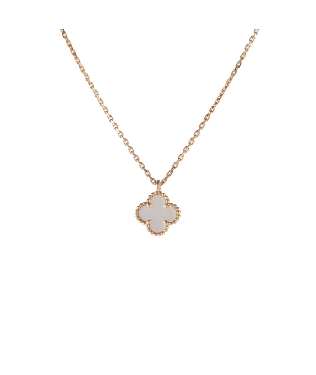 VAN CLEEF & ARPELS Белая подвеска из желтого золота, фото 1