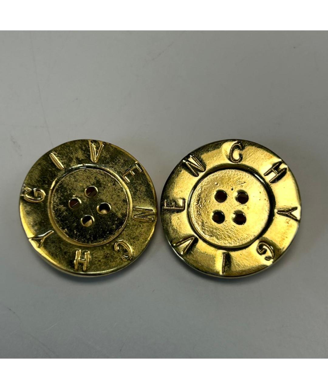 GIVENCHY Золотые металлические клипсы, фото 7