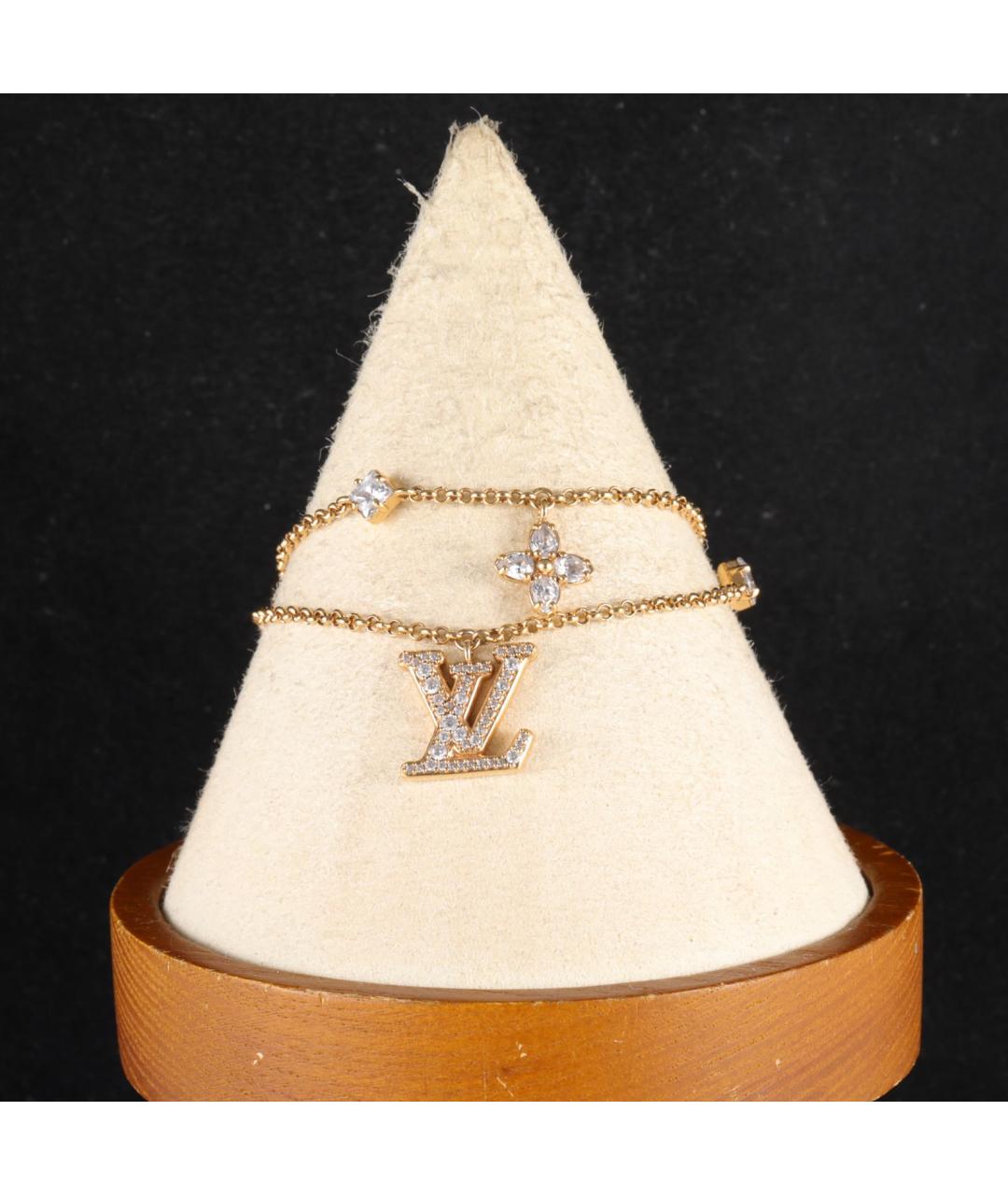 LOUIS VUITTON Золотой металлический браслет, фото 5