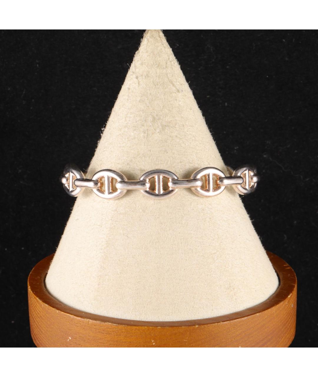 HERMES Серебрянный серебряный браслет, фото 5