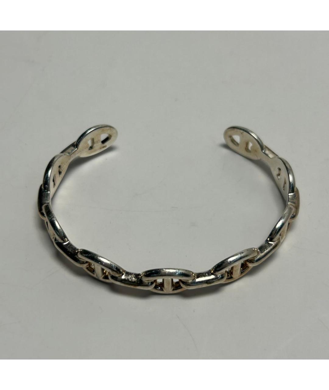 HERMES Серебрянный серебряный браслет, фото 6