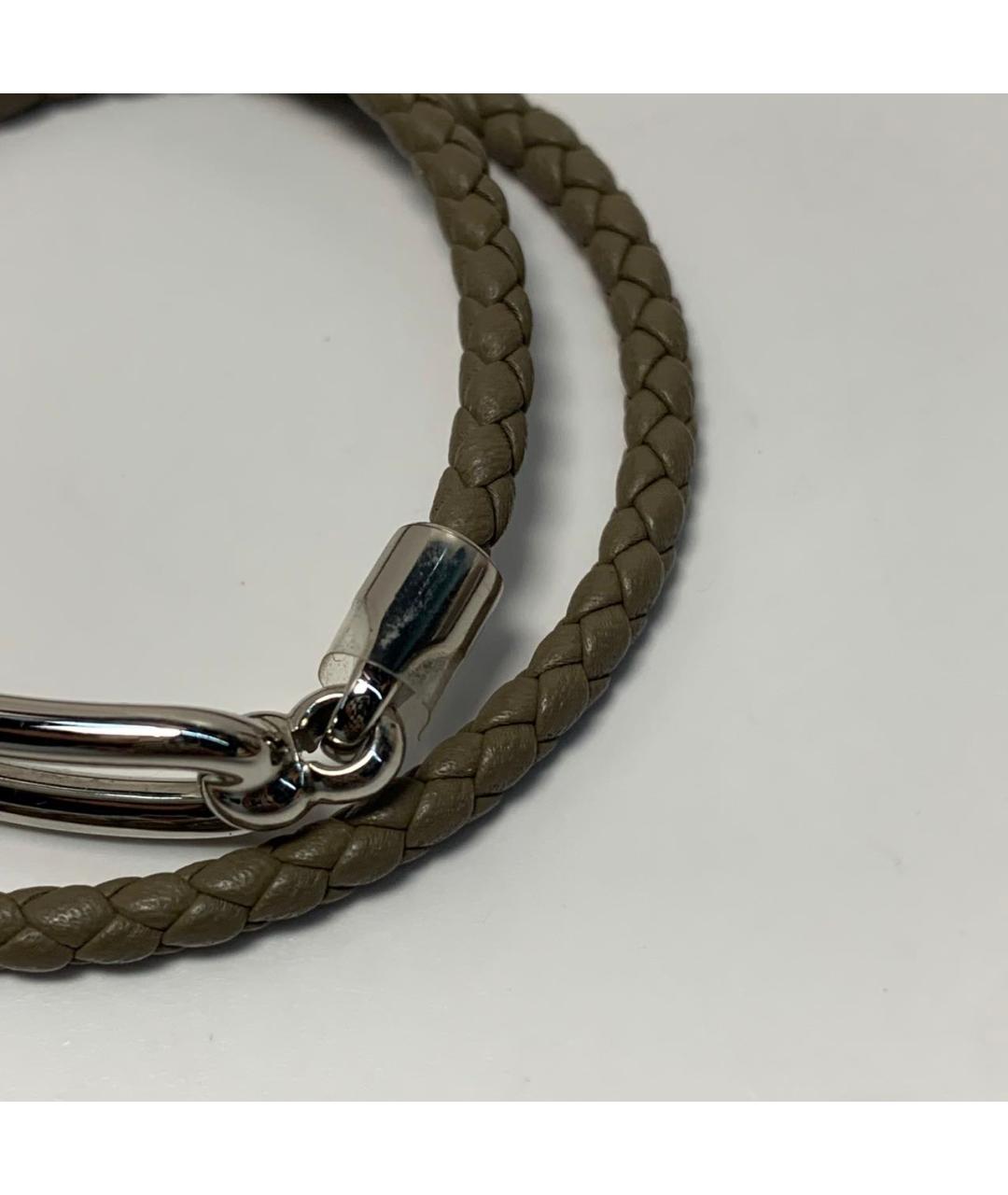 HERMES Бежевый металлический браслет, фото 6