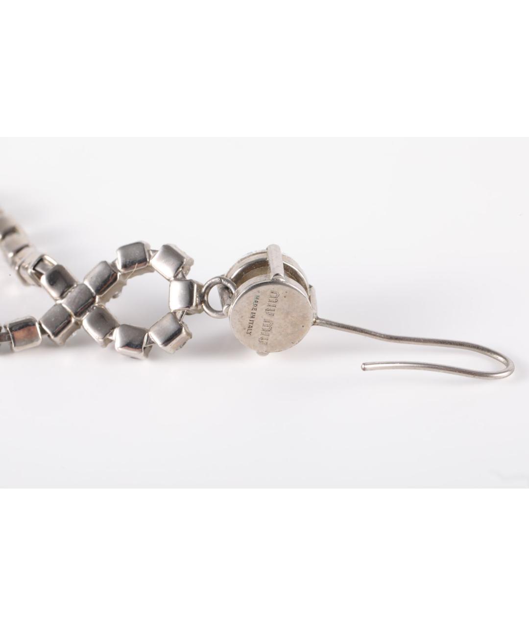 MIU MIU Серые металлические серьги, фото 6