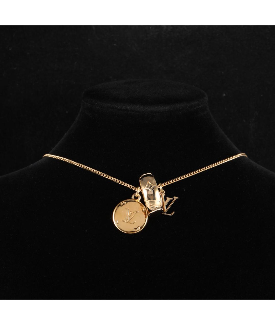 LOUIS VUITTON Золотое металлическое колье, фото 7