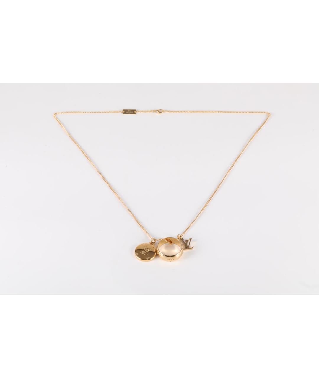 LOUIS VUITTON Золотое металлическое колье, фото 6