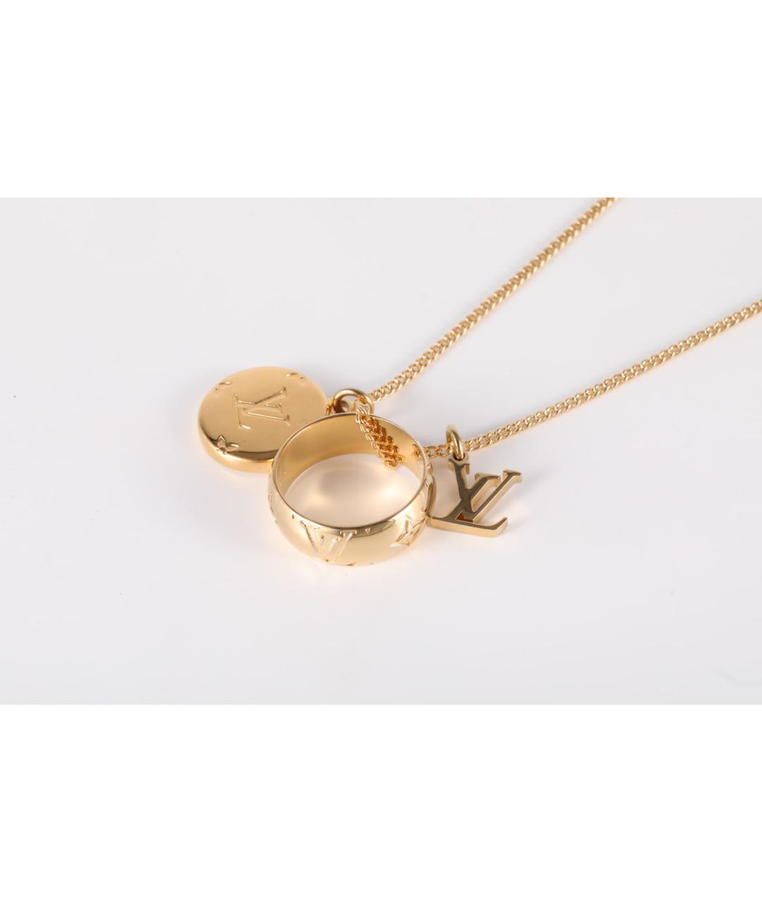 LOUIS VUITTON Золотое металлическое колье, фото 2