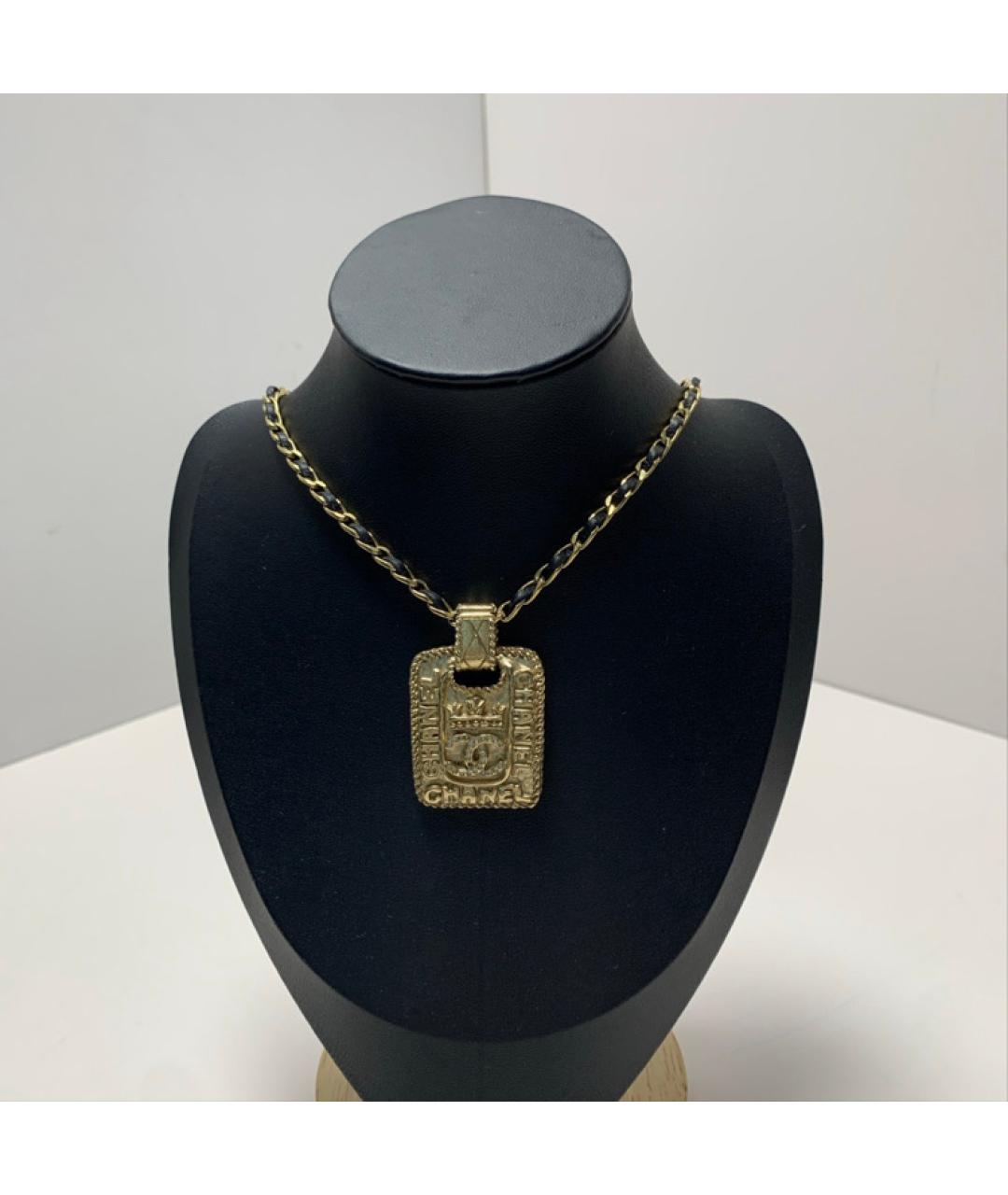 CHANEL Золотая металлическая подвеска, фото 8