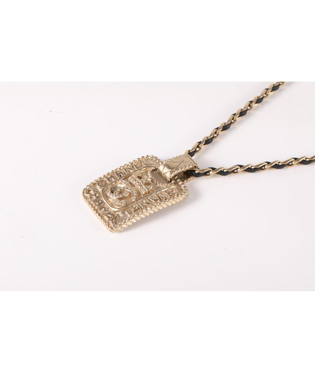 CHANEL Золотая металлическая подвеска, фото 2