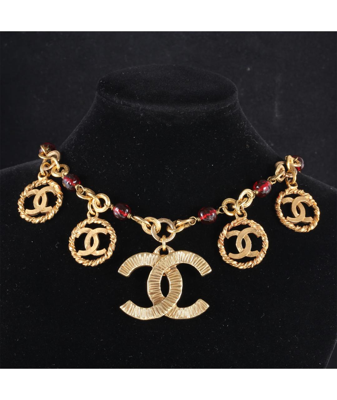 CHANEL Золотое металлическое колье, фото 8